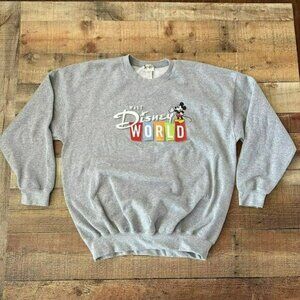Disney's Walt Disney World Men's Vintage Graphic Crew Neck Pullover Sweatshirt